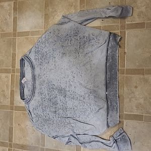Grey distressed sweatshirt